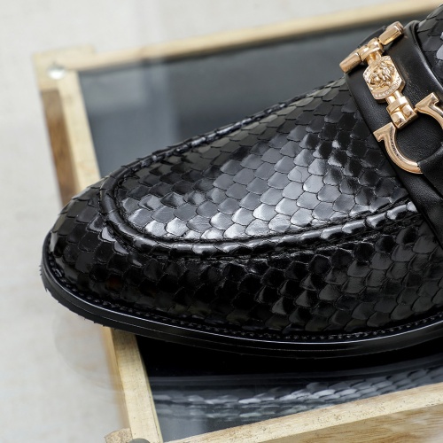 Replica Versace Leather Shoes For Men #1172730 $82.00 USD for Wholesale