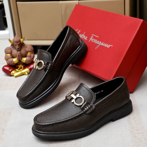 Salvatore Ferragamo Leather Shoes For Men #1172786 $85.00 USD, Wholesale Replica Salvatore Ferragamo Leather Shoes