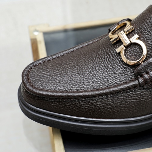 Replica Salvatore Ferragamo Leather Shoes For Men #1172786 $85.00 USD for Wholesale
