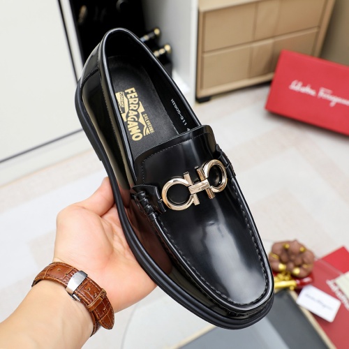 Replica Salvatore Ferragamo Leather Shoes For Men #1172788 $85.00 USD for Wholesale
