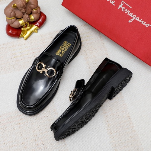 Replica Salvatore Ferragamo Leather Shoes For Men #1172788 $85.00 USD for Wholesale