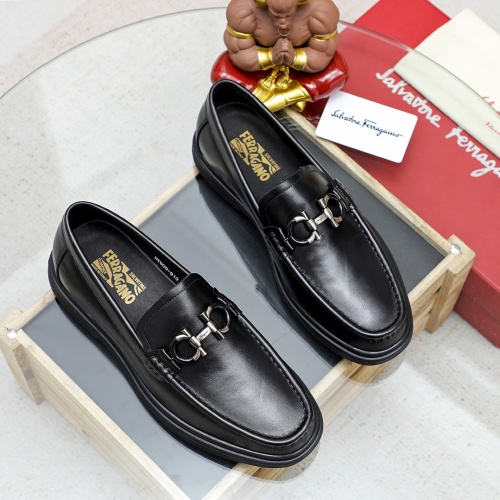 Replica Salvatore Ferragamo Leather Shoes For Men #1172795 $85.00 USD for Wholesale