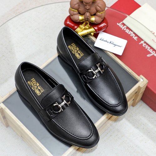 Replica Salvatore Ferragamo Leather Shoes For Men #1172797 $82.00 USD for Wholesale