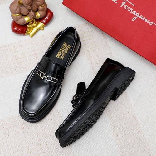 Replica Salvatore Ferragamo Leather Shoes For Men #1172799 $82.00 USD for Wholesale