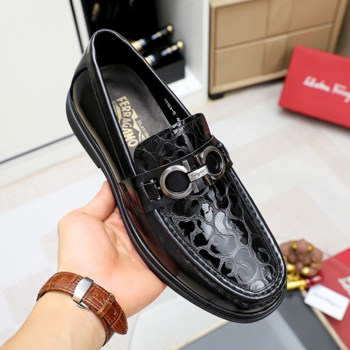 Replica Salvatore Ferragamo Leather Shoes For Men #1172802 $82.00 USD for Wholesale