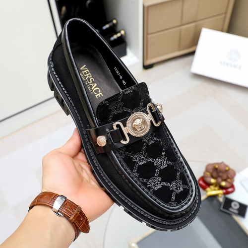 Replica Versace Leather Shoes For Men #1172806 $82.00 USD for Wholesale