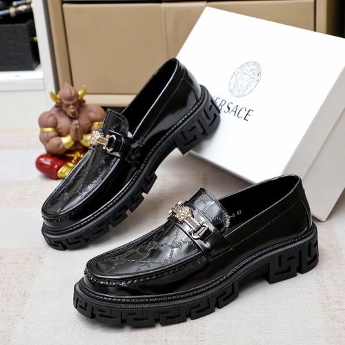 Versace Leather Shoes For Men #1172807 $82.00 USD, Wholesale Replica Versace Leather Shoes