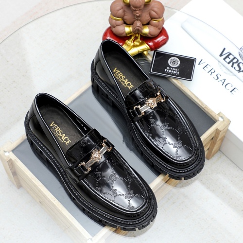 Replica Versace Leather Shoes For Men #1172807 $82.00 USD for Wholesale