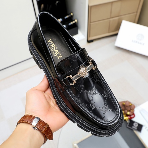 Replica Versace Leather Shoes For Men #1172807 $82.00 USD for Wholesale