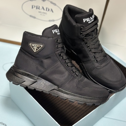 Prada High Top Shoes For Men #1172857 $92.00 USD, Wholesale Replica Prada High Top Shoes
