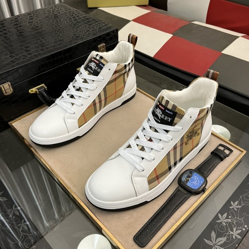 Replica Burberry High Tops Shoes For Men #1172858 $80.00 USD for Wholesale