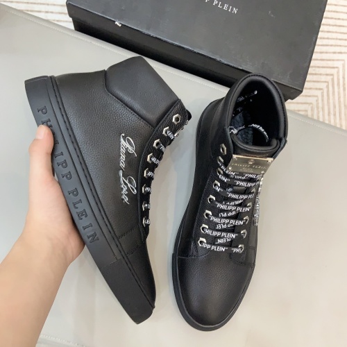 Replica Philipp Plein PP High Tops Shoes For Men #1172870 $80.00 USD for Wholesale