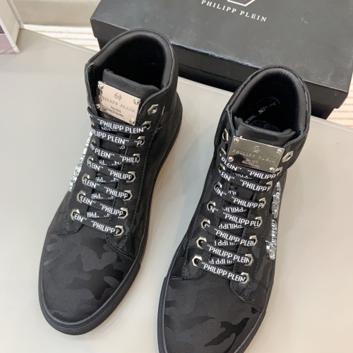 Replica Philipp Plein PP High Tops Shoes For Men #1172873 $80.00 USD for Wholesale