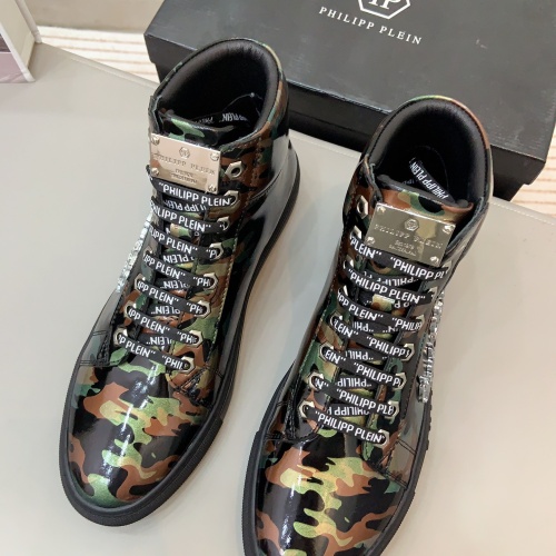 Replica Philipp Plein PP High Tops Shoes For Men #1172876 $80.00 USD for Wholesale