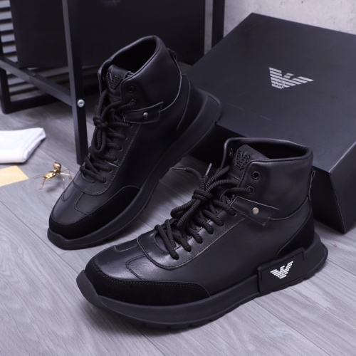 Armani High Tops Shoes For Men #1173399 $85.00 USD, Wholesale Replica Armani High Tops Shoes