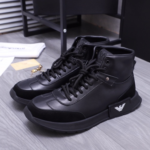 Replica Armani High Tops Shoes For Men #1173399 $85.00 USD for Wholesale
