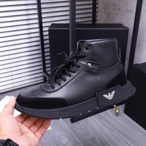 Replica Armani High Tops Shoes For Men #1173399 $85.00 USD for Wholesale