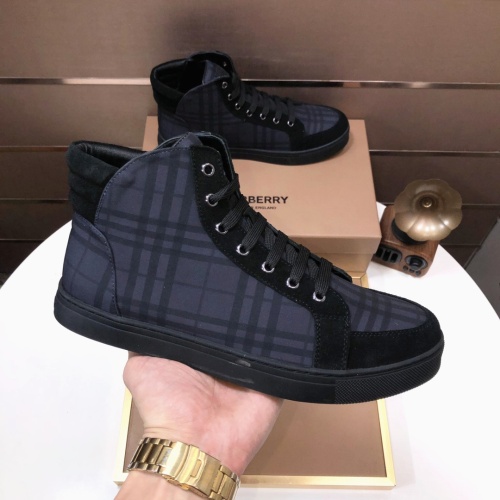 Replica Burberry High Tops Shoes For Men #1173413 $85.00 USD for Wholesale
