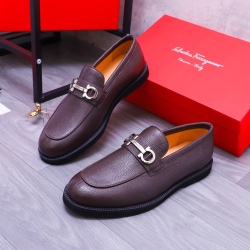 Salvatore Ferragamo Leather Shoes For Men #1173473 $96.00 USD, Wholesale Replica Salvatore Ferragamo Leather Shoes
