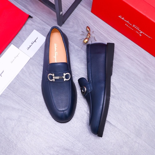 Replica Salvatore Ferragamo Leather Shoes For Men #1173474 $96.00 USD for Wholesale