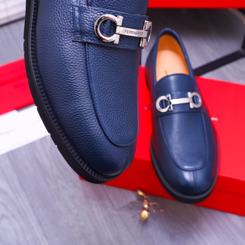 Replica Salvatore Ferragamo Leather Shoes For Men #1173474 $96.00 USD for Wholesale