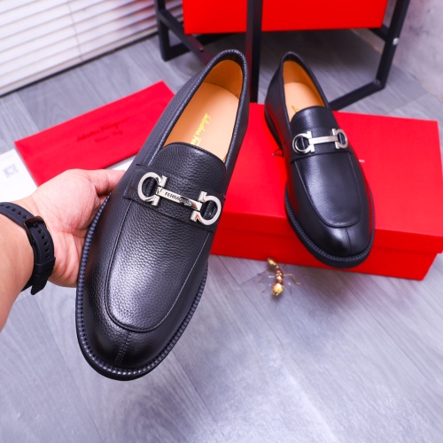 Replica Salvatore Ferragamo Leather Shoes For Men #1173475 $96.00 USD for Wholesale