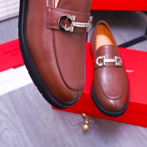 Replica Salvatore Ferragamo Leather Shoes For Men #1173476 $96.00 USD for Wholesale
