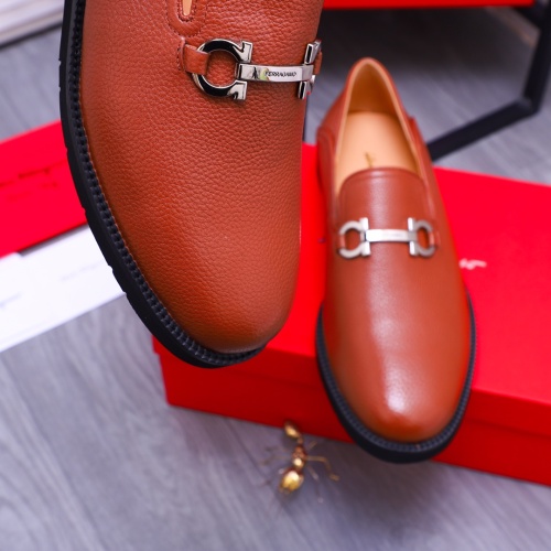 Replica Salvatore Ferragamo Leather Shoes For Men #1173482 $96.00 USD for Wholesale