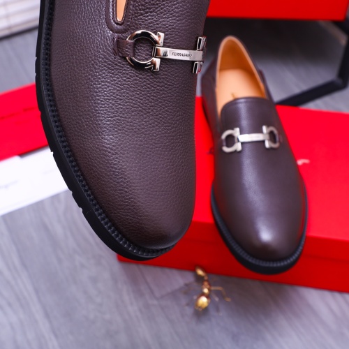 Replica Salvatore Ferragamo Leather Shoes For Men #1173483 $96.00 USD for Wholesale