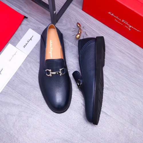 Replica Salvatore Ferragamo Leather Shoes For Men #1173484 $96.00 USD for Wholesale