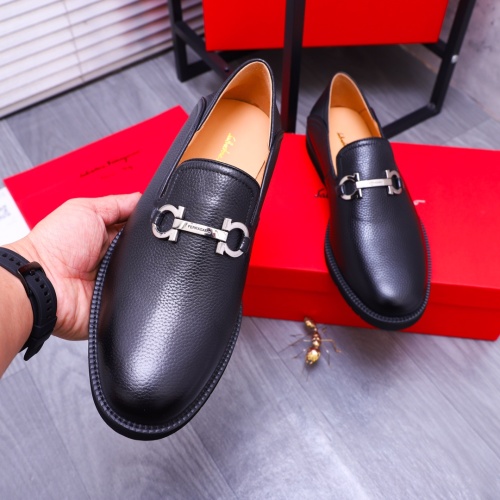 Replica Salvatore Ferragamo Leather Shoes For Men #1173485 $96.00 USD for Wholesale