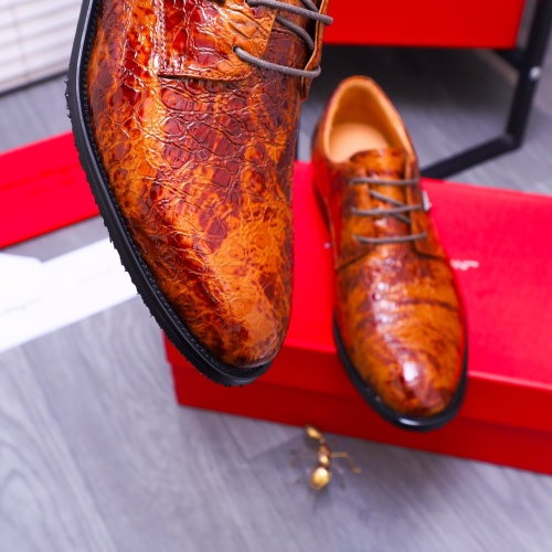 Replica Salvatore Ferragamo Leather Shoes For Men #1173487 $82.00 USD for Wholesale