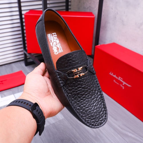 Replica Salvatore Ferragamo Leather Shoes For Men #1173531 $72.00 USD for Wholesale