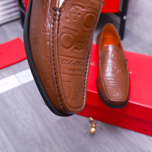 Replica Salvatore Ferragamo Leather Shoes For Men #1173534 $72.00 USD for Wholesale