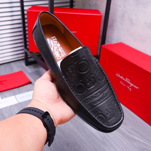 Replica Salvatore Ferragamo Leather Shoes For Men #1173535 $72.00 USD for Wholesale