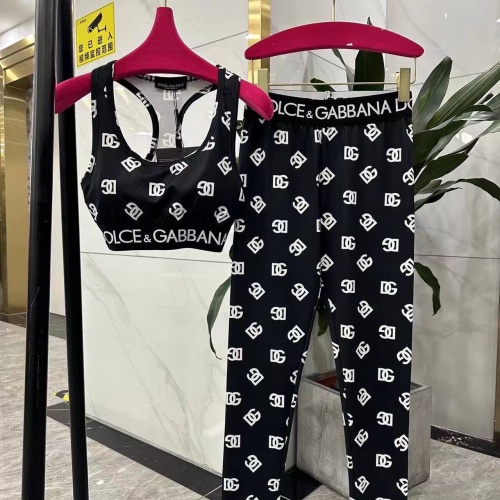 Dolce &amp; Gabbana D&amp;G Yoga Tracksuits Sleeveless For Women #1173604 $72.00 USD, Wholesale Replica Dolce &amp; Gabbana D&amp;G Tracksuits