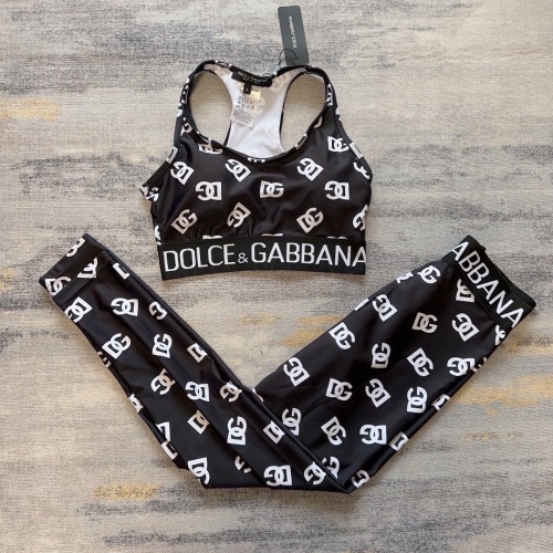 Replica Dolce & Gabbana D&G Yoga Tracksuits Sleeveless For Women #1173604 $72.00 USD for Wholesale