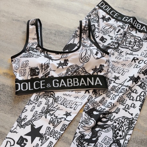Replica Dolce & Gabbana D&G Yoga Tracksuits Sleeveless For Women #1173608 $72.00 USD for Wholesale