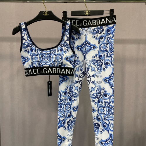 Dolce &amp; Gabbana D&amp;G Yoga Tracksuits Sleeveless For Women #1173609 $72.00 USD, Wholesale Replica Dolce &amp; Gabbana D&amp;G Tracksuits