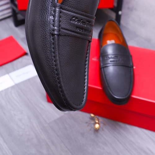 Replica Salvatore Ferragamo Leather Shoes For Men #1173675 $72.00 USD for Wholesale