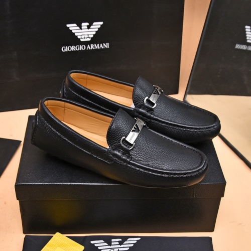 Replica Armani Leather Shoes For Men #1173683 $80.00 USD for Wholesale
