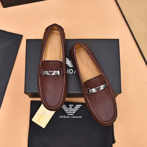 Armani Leather Shoes For Men #1173684 $80.00 USD, Wholesale Replica Armani Leather Shoes