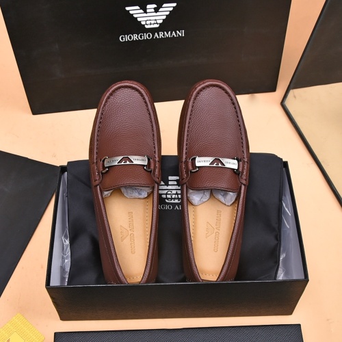 Replica Armani Leather Shoes For Men #1173684 $80.00 USD for Wholesale