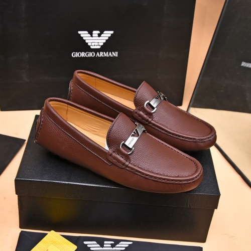 Replica Armani Leather Shoes For Men #1173684 $80.00 USD for Wholesale