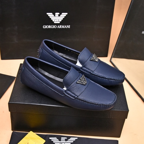Replica Armani Leather Shoes For Men #1173685 $80.00 USD for Wholesale