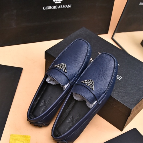 Replica Armani Leather Shoes For Men #1173685 $80.00 USD for Wholesale