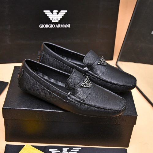 Replica Armani Leather Shoes For Men #1173686 $80.00 USD for Wholesale