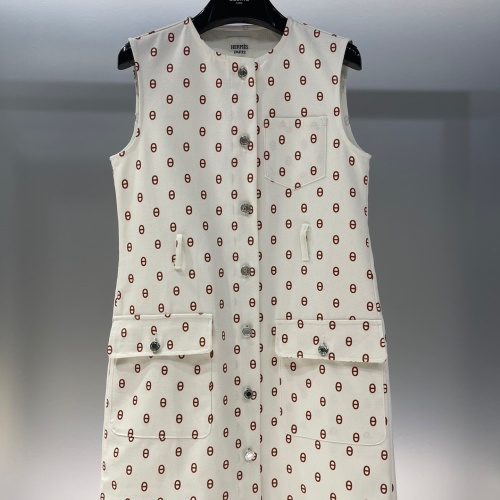 Replica Hermes Dresses Sleeveless For Women #1173739 $105.00 USD for Wholesale