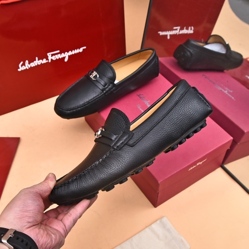 Replica Salvatore Ferragamo Leather Shoes For Men #1174099 $80.00 USD for Wholesale