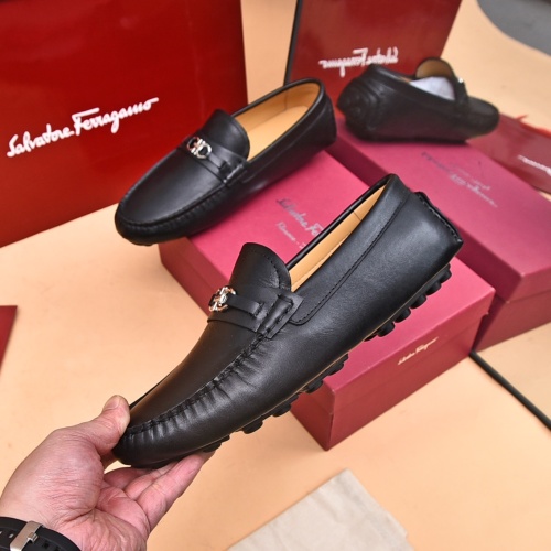 Replica Salvatore Ferragamo Leather Shoes For Men #1174100 $80.00 USD for Wholesale